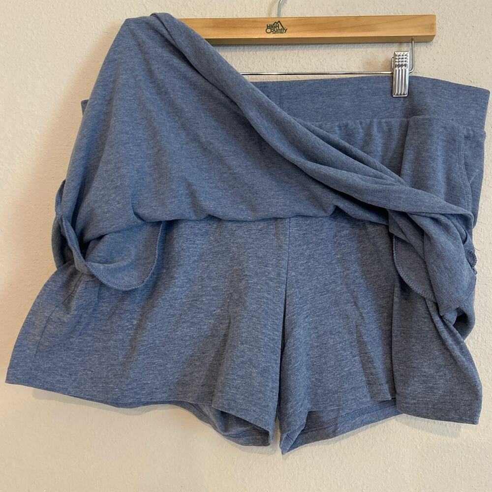 Croft & Barrow Women's Knit Skort Cotton Blend Dove Blue XXL - Picture 2 of 5